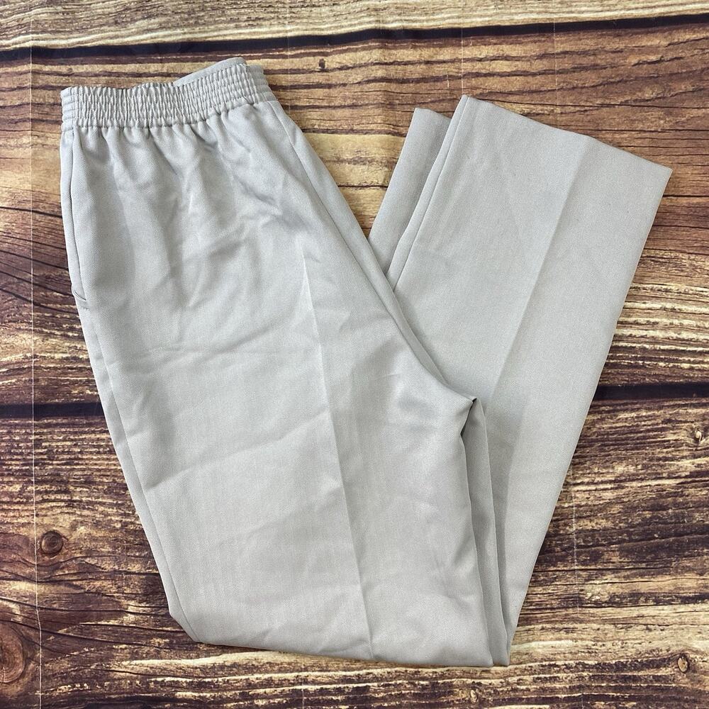 Philippe Marques Womens Size 12 Tan Solid Elastic Waist Trouser Pants